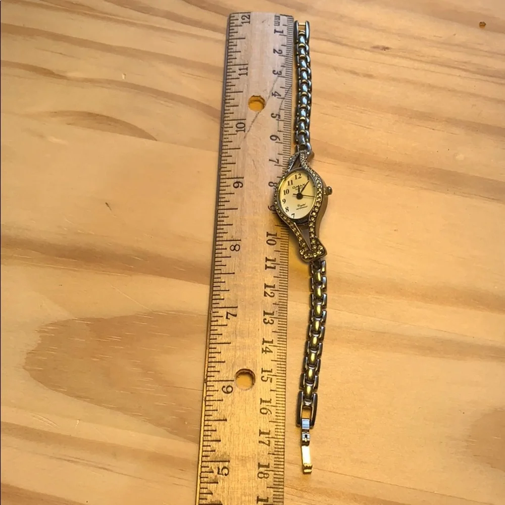 OMAX crystal encrusted elegant waterproof watch